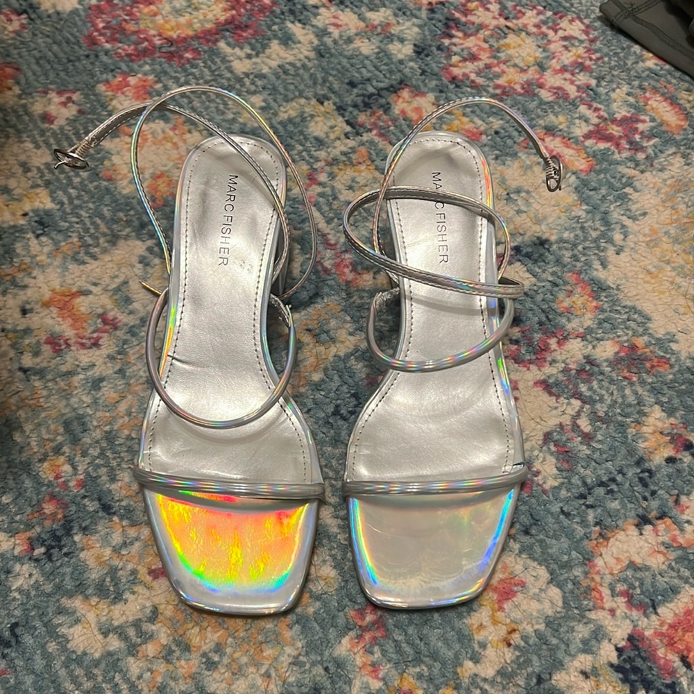 Marc Fisher Silver Heels